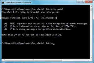 命令行强制删除工具(ForceDel)v1.2 绿色纯净