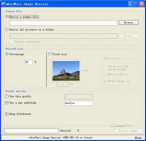 调整图像尺寸比例(mbscWare Image Resizer)