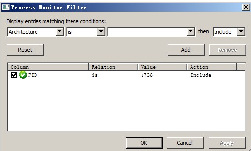 用Process Monitor来监视SQLSERVER的logwrite大小