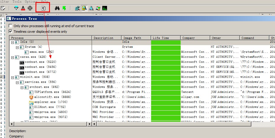 用Process Monitor来监视SQLSERVER的logwrite大小