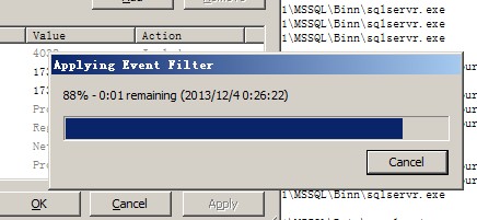 用Process Monitor来监视SQLSERVER的logwrite大小