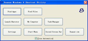 Windows 8 Shortcut Utility