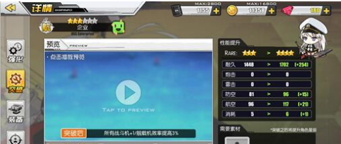 碧蓝航线突破和强化有哪些用 突破和强化用途介绍